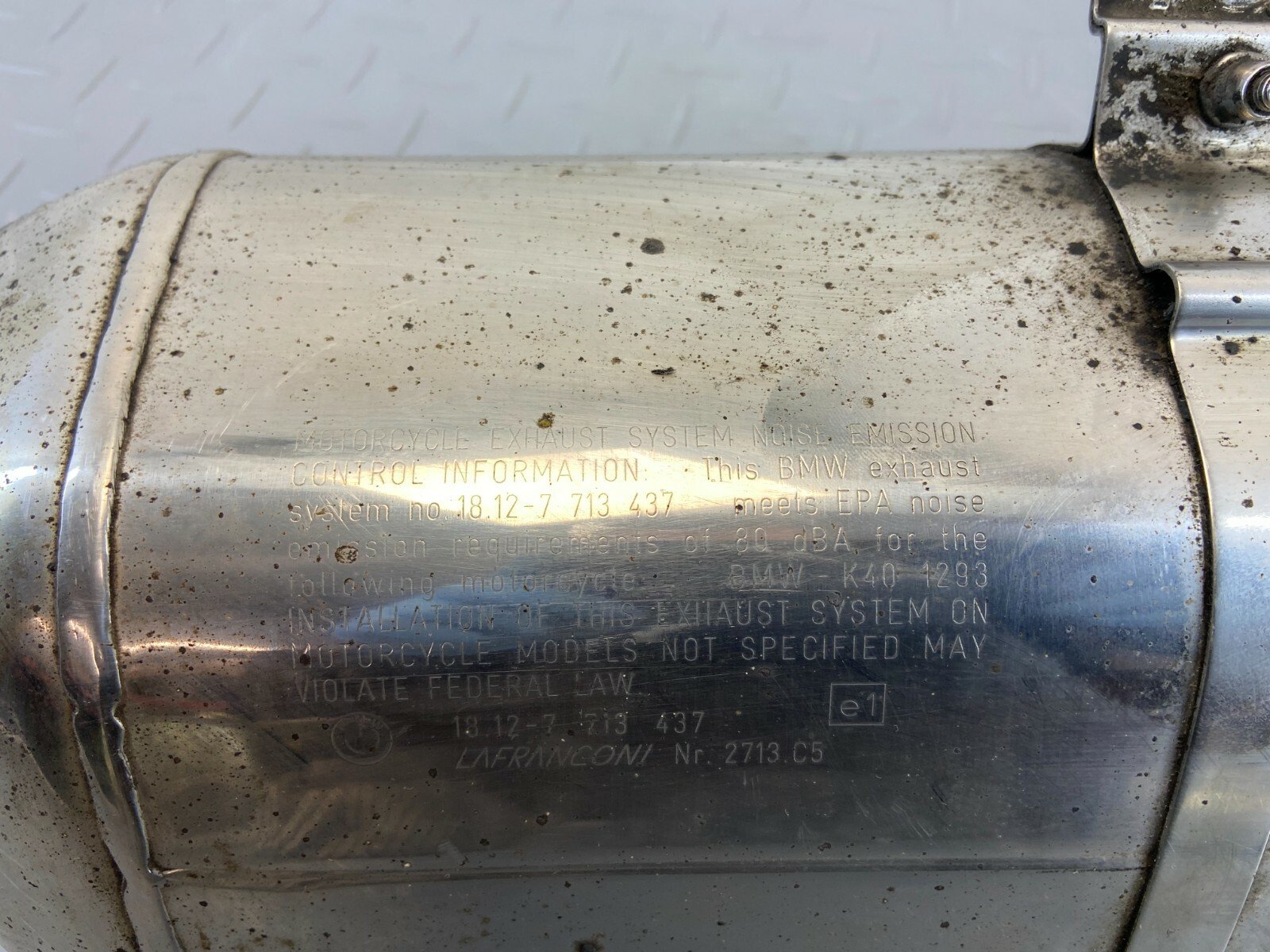 BMW R1200RS RS LC K54 2017 EXHAUST SILENCER MUFFLER 8525268 - Image 3